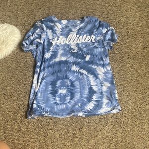 Blue & White Hollister Tie Dye Shirt